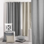 Rideau a oeillets 140 x 260 cm chambray uni newton Gris