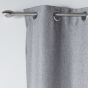 Rideau a oeillets 140 x 260 cm chambray uni newton Gris