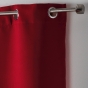 Rideau a oeillets 140 x 180 cm occultant uni occult Carmin