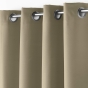 Rideau a oeillets metal 140 x 280 cm polyester uni essentiel Lin