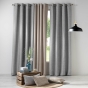 Rideau a oeillets 140 x 260 cm chambray uni select Gris