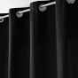Rideau a oeillets 140 x 280 cm microfibre unie absolu Noir
