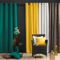 Rideau a oeillets 140 x 240 cm coton uni panama Emeraude