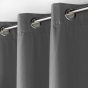 Rideau a oeillets 140 x 260 cm polyester uni thermique icemount Anthracite