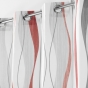 Rideau a oeillets 140 x 260 cm polyester imprime ondulys Rouge