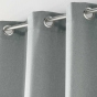 Rideau a oeillets 140 x 260 cm chambray uni solena Gris