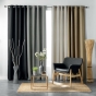Rideau a oeillets 135 x 240 cm occultant tisse tissea Noisette