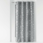 Rideau a oeillets 140 x 260 cm polyester imprime metallise bloomy Gris/argent