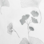 Rideau a oeillets 140 x 260 cm polyester imprime metallise bloomy Blanc/argent