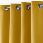 Rideau a oeillets metal 140 x 180 cm polyester uni essentiel Miel