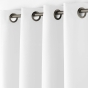Rideau a oeillets metal 140 x 260 cm polyester uni essentiel Blanc