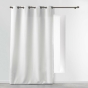 Rideau a oeillets metal 140 x 260 cm polyester uni essentiel Blanc