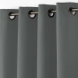 Rideau a oeillets metal 140 x 260 cm polyester uni essentiel Beton