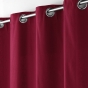 Rideau a oeillets 140 x 240 cm coton uni panama Bordeaux