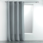 Rideau a oeillets 140 x 280 cm tisse uni meliane Gris