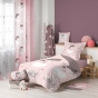 Rideau a oeillets 140 x 260 cm polyester imprime petite princesse Rose