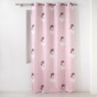 Rideau a oeillets 140 x 260 cm polyester imprime petite princesse Rose