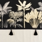 rideau a oeillets 140 x 240 cm coton uni+top imp. met.+pompon karaba