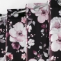 Rideau a oeillets 140 x 240 cm velours imprime velvet flower Noir