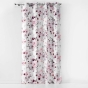 Rideau a oeillets 140 x 240 cm velours imprime velvet flower Blanc
