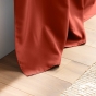 Rideau a passants 140 x 260 cm polyester uni essentiel Terracotta