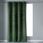 Rideau tamisant a oeillets 140 x 240 cm velours Velvetine Kaki