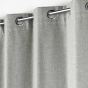 Rideau a oeillets 140 x 260 cm 100% occultant/chambray uni Crepuscule Gris