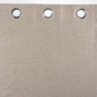 Rideau a oeillets 140 x 260 cm 100% occultant/chambray uni Crepuscule Beige