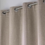 Rideau a oeillets 140 x 260 cm 100% occultant/chambray uni Crepuscule Beige
