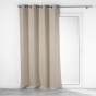 Rideau a oeillets 140 x 260 cm 100% occultant/chambray uni Crepuscule Beige