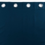 Rideau a oeillets 140 x 260 cm 100% occultant/microfibre unie obscure Marine