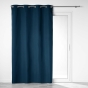 Rideau a oeillets 140 x 260 cm 100% occultant/microfibre unie obscure Marine