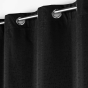 Rideau thermique 140 x 260 cm 100% occultant/jacquard darko Noir