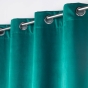 Rideau a oeillets 135 x 260 cm 100% occultant/velours uni velounight Emeraude