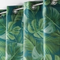 Rideau a oeillets 140 x 260 cm polyester imprime rio Bleu