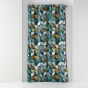 Rideau a oeillets 140 x 240 cm  en coton imprimé Rythmo Bleu