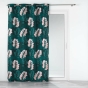 Rideau à oeillets 140 x 260 polyester imprimé Belline Emeraude