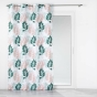 Rideau a oeillets 140 x 260 cm polyester imprimeé Belline Blanc/émeraude