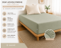Drap-Housse 180 x 200 cm Percale de Coton 120 Fils Unie PERRINE – Sauge