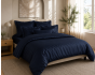 Housse de Couette 240 x 220 cm Prestige 120 Fils/cm² Satin de Coton Bleu Velours