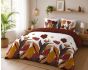 Parure de lit 3 pièces 240 x 220 cm imprimée Coton 57 fils PALOMA