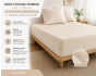Drap-Housse 160 x 200 cm Percale de Coton 120 Fils Unie PERRINE – Pampa
