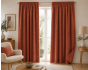 Lot de 2 Rideaux Blackout Terracotta 140 x 260 cm – Occultant Polaire – Galon Fronceur