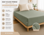 Drap-Housse 180 x 200 cm Percale de Coton 120 Fils Unie PERRINE – Romarin