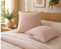 Lot de 2 taies d’oreiller 63 x 63 cm Lyocell uni – LYSANDRE Blush