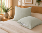 Lot de 2 taies d’oreiller 63 x 63 cm Lyocell uni – LYSANDRE Lichen
