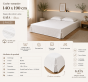 Cache-sommier 140 x 190 cm Double Gaze de Coton GAÏA Blanc – Qualité Haut de Gamme