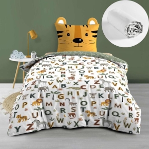 Pack Parure de lit enfant 140 x 200 cm + Drap Housse 90x190 cm – TIGRY – 100% coton