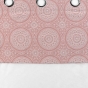Voilage a oeillets 140 x 240 cm voile sablé + haut coton Sibel Rose