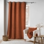 Rideau à Œillets 140 x 240 cm – Bouclette Unie – Wooly Terracotta